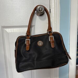 Elegant Black and Brown Shoulder Bag